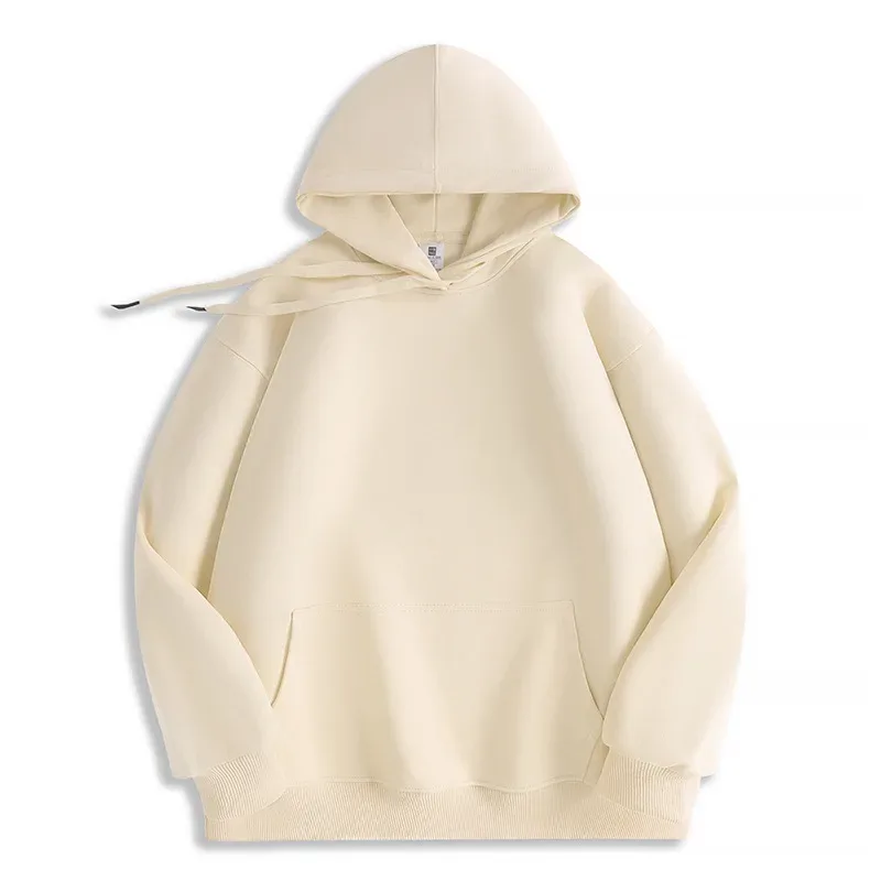 Customized Your Brand Logo DIY Design 600GSM Mens Hoodies High-quality Women Sweatshirt Solid Color Cotton Loose Streetwear — image 38