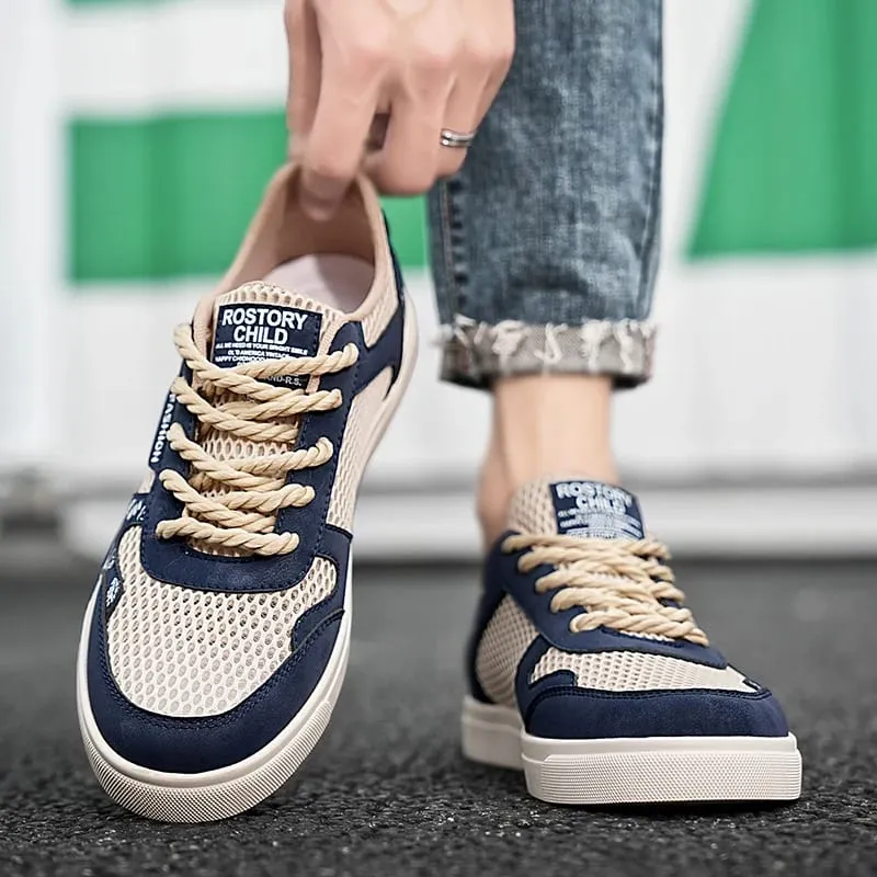 Breathable vulcanized Shoes For Men Flat Athletic Walking Sneakers Shoes Men Mesh Casual Shoes Large Size 47