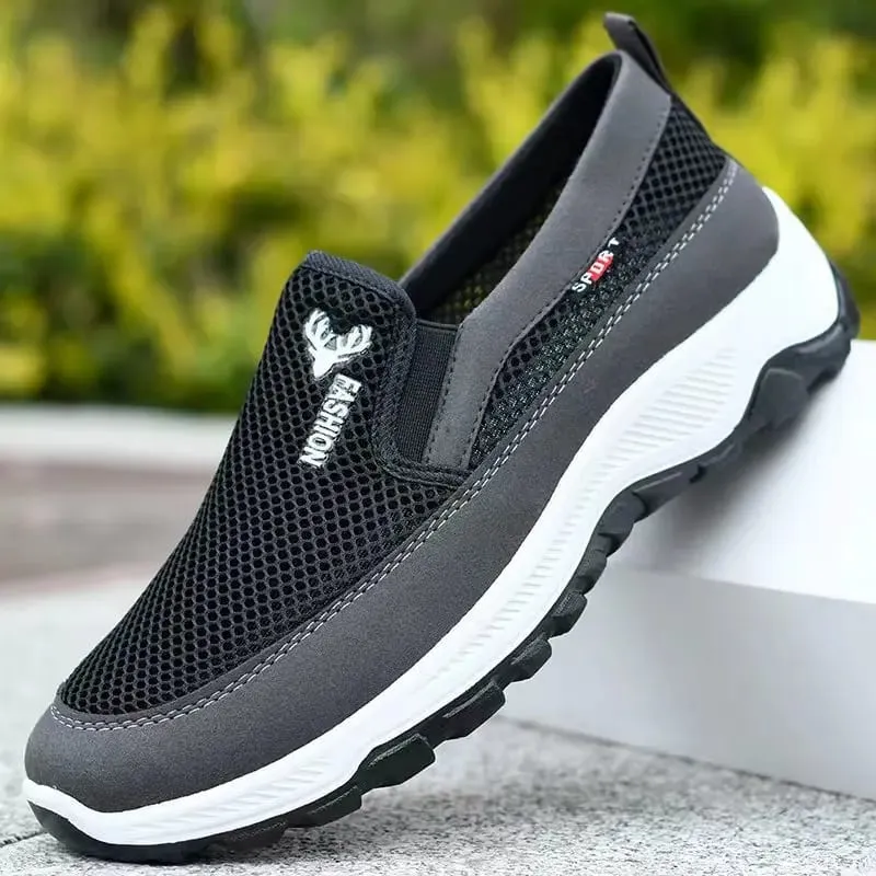 Men Running Hiking Sneakers Breathable Orthopedic Travel Plimsolls Slip On Comfortable for Outdoor Activity Hiking Walking — image 2