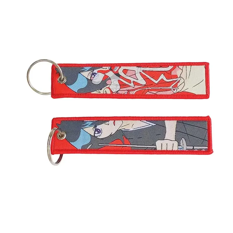 Embroidery Cool Eagle Beak Keychain Lanyard Anime Manga Series Badge Holder USB Pendant Portable Key Lanyard Accessories
