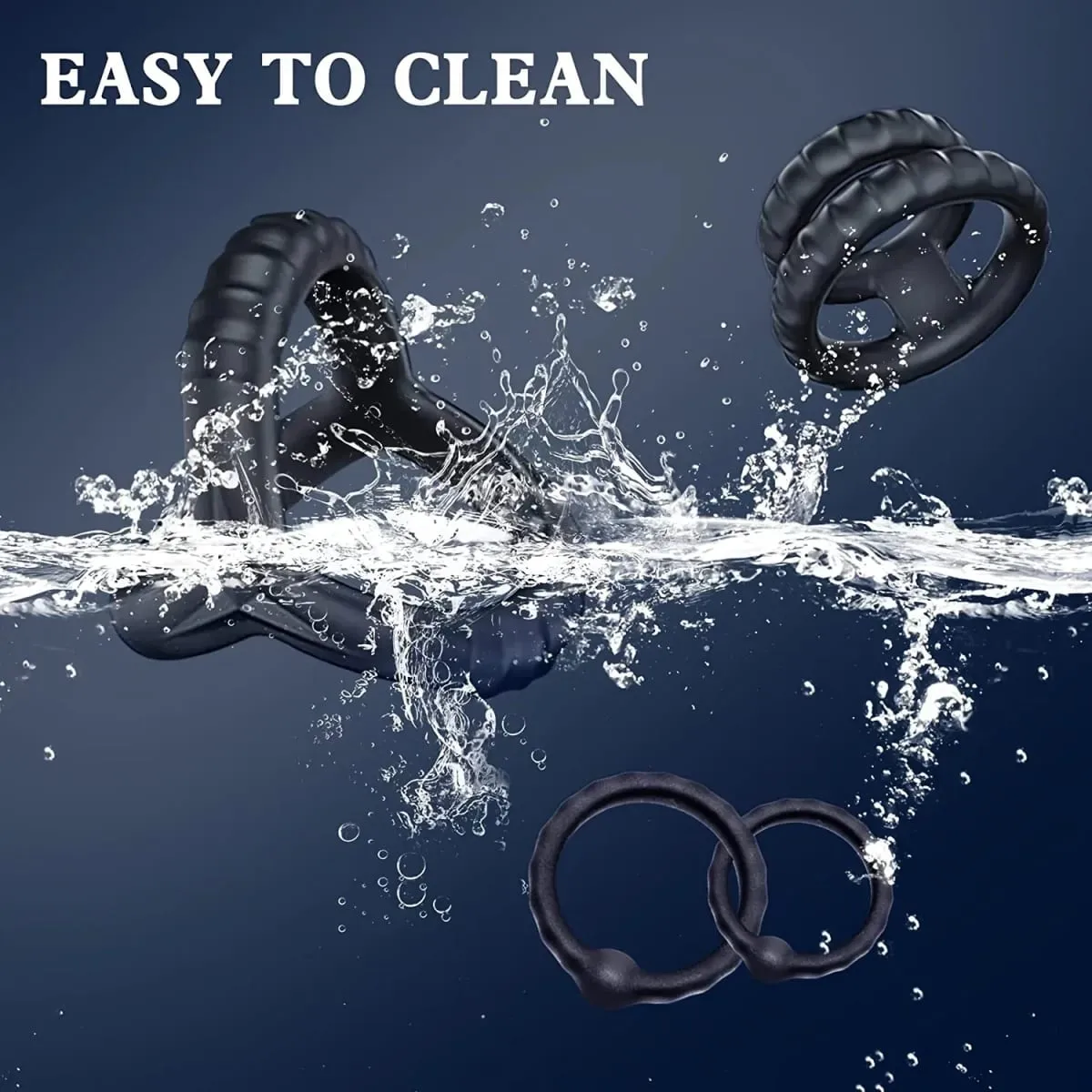 Cock Rings Silicone Ball Stretcher Delay Ejaculation TPE Penis Ring for Men Sex Toys Adjustable Semen Lock Ring SM Penis Sleeve — image 6
