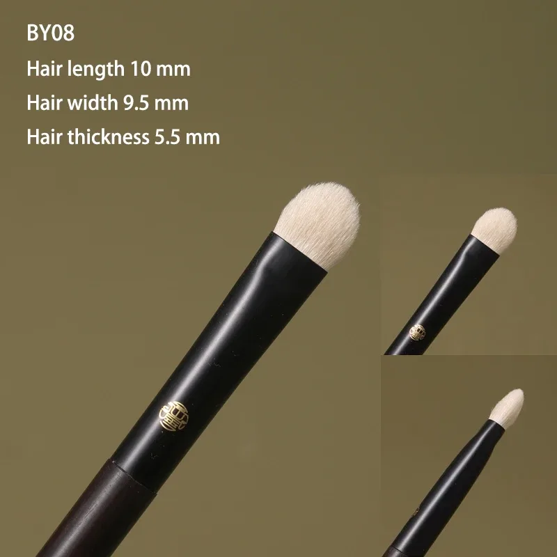 Limited||Professional Handmade Makeup Brushes 1PC White Lynx Hair Eye Shadow Blending Brush Ebony Handle Make Up Brush