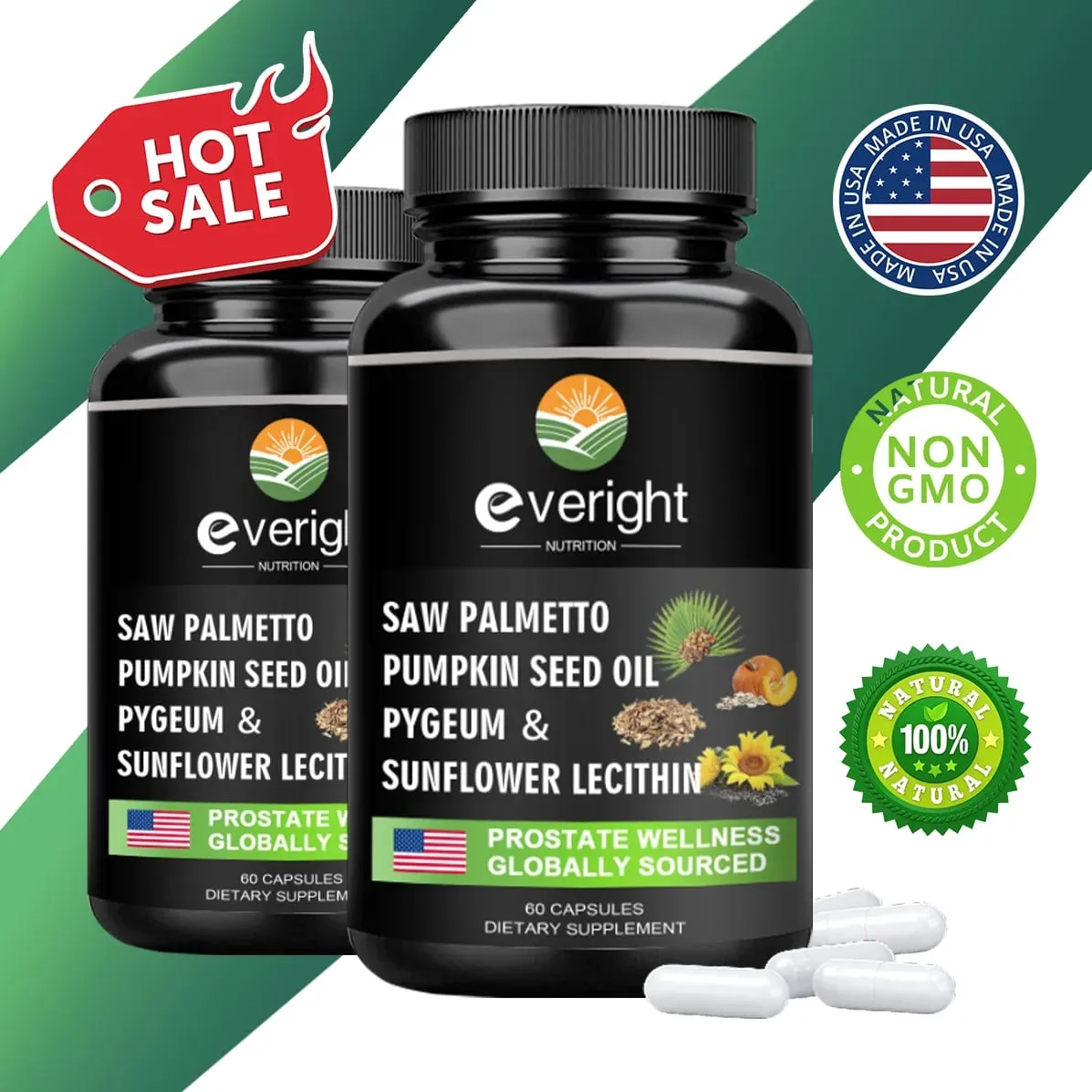 Saw Palmetto Capsules - Prostate Support Hair Loss Defense & Hormone Balance — image 1