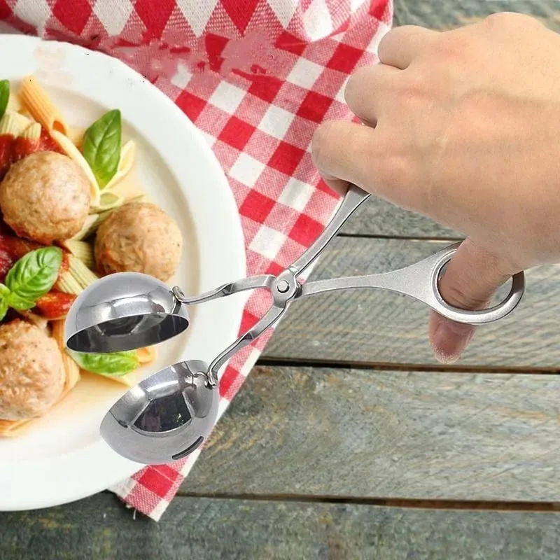 Meat Ball Maker Tool Stainless Steel Clip Round Rice Ball Shaper Spoon Meatball Making Mold Non Stick Stuffed Kitchen Gadget — image 5