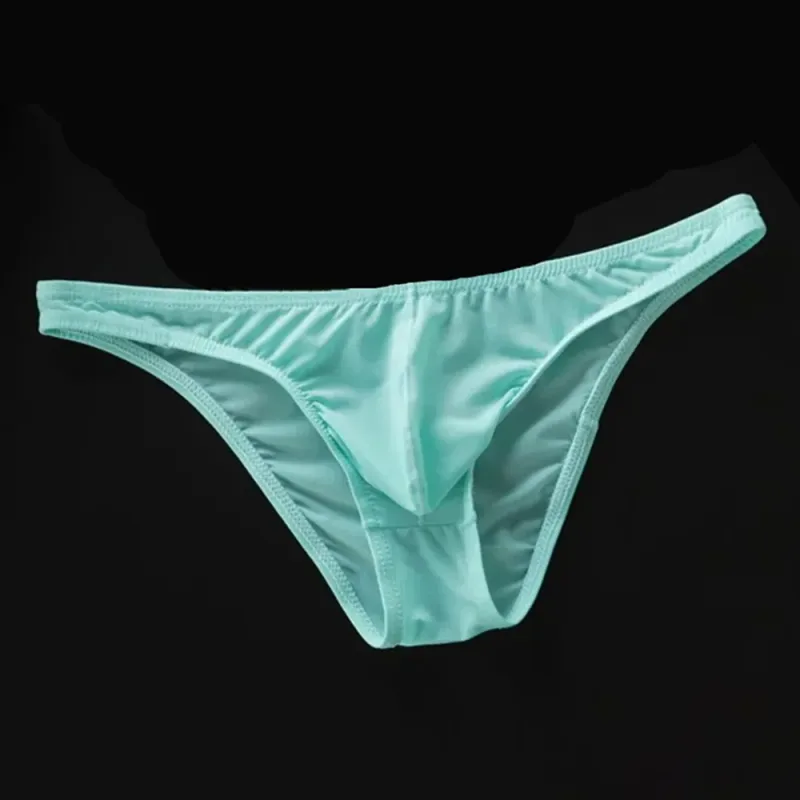 Neue 2026 Männer Eis Seide U Konvexen Samll Briefs Unterwäsche Niedrige Taille Ultra Dünne Transparente Bikini Slip Höschen Plus Größe m-XXL — image 2