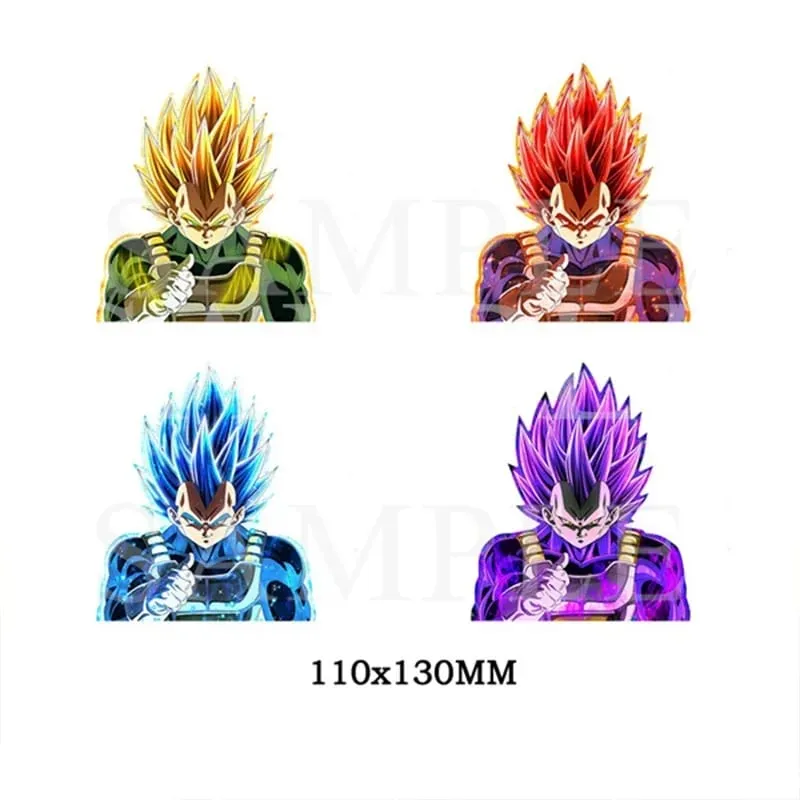 Anime 3D Lenticular Sticker Goku Vegeta Waterproof Decals for Car Refrigerator Skateboard Etc.kid's Gifts