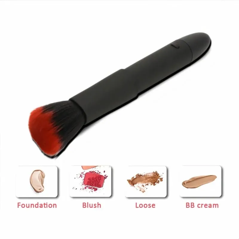 1 PC Electric Detachable Makeup Brush For Loose Powder Bristle Brush Blush Brush Soft Bristles 10 Gears Vibration Brush Tools — image 5