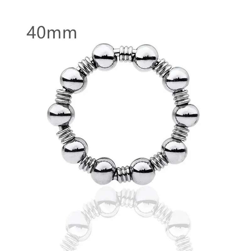 Man Stainless Steel Metal Penis Lock Cock Ring Delay Ejaculation Ball Scrotum Stretcher Erection Cock Ring Slave Male Sex Toy — image 16