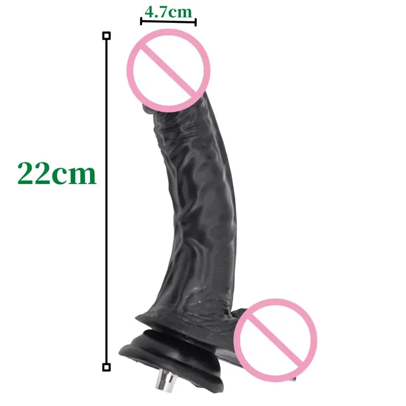 Sex Machine Big Black Dildos Quick Connector masturbation Vibrator Realistic Dildos For Women Attachments Sex Toy for Adults — image 8