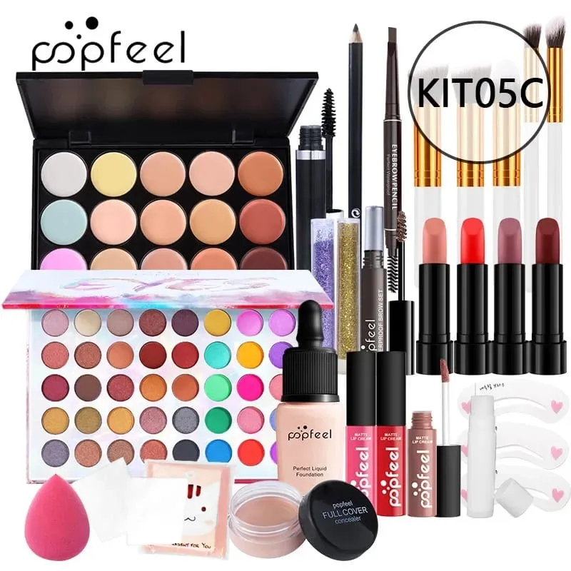 Christmas Makeup Gift Box Foundation Eyeshadow Powder Long Lasting Lip Ink 27 Pieces Birthday Gifts Makeup for Women Full Kit — image 23