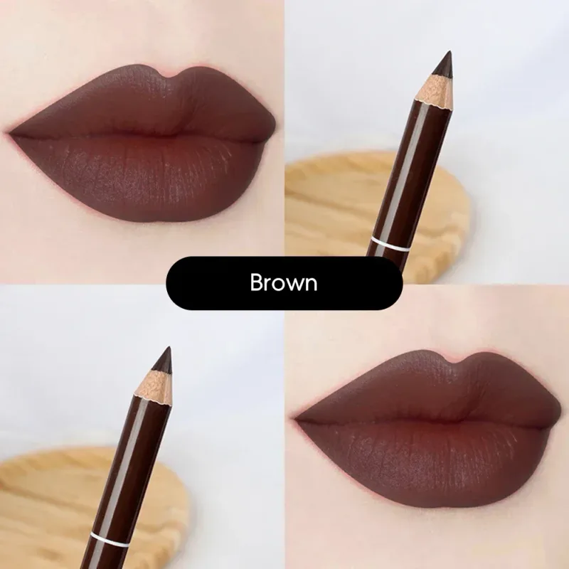 Waterproof Lip Liner Matte Nuede Red Long Lasting Makeup Pens Non-stick Cup Lipstick Women Party Makeup Lip Cosmetics — image 10