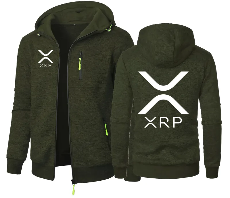 Cryptocurrency Ripple XRP Men's Hoodies Jacquard Sweatshirt Zipper Hooded Sweatshirt Men Clothing Sportswear Casual Jacket — image 5