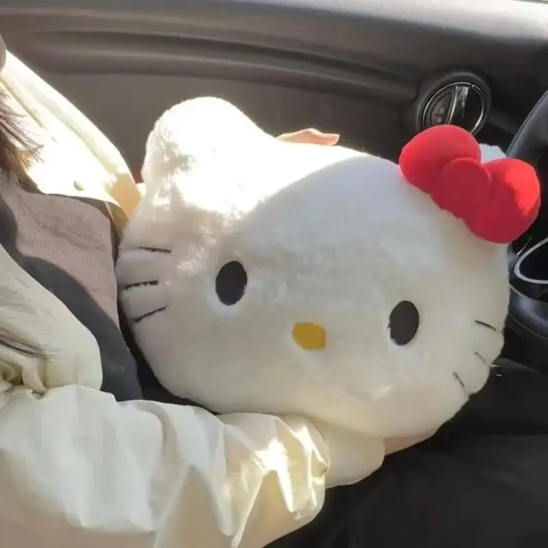 *Anime Sanrio Hello Kitty Cute Cartoon głowa pluszowa poduszka Sofa poduszka nocna poduszka podróżna poduszka do drzemki urodziny prezenty dla dziewczynki — image 3