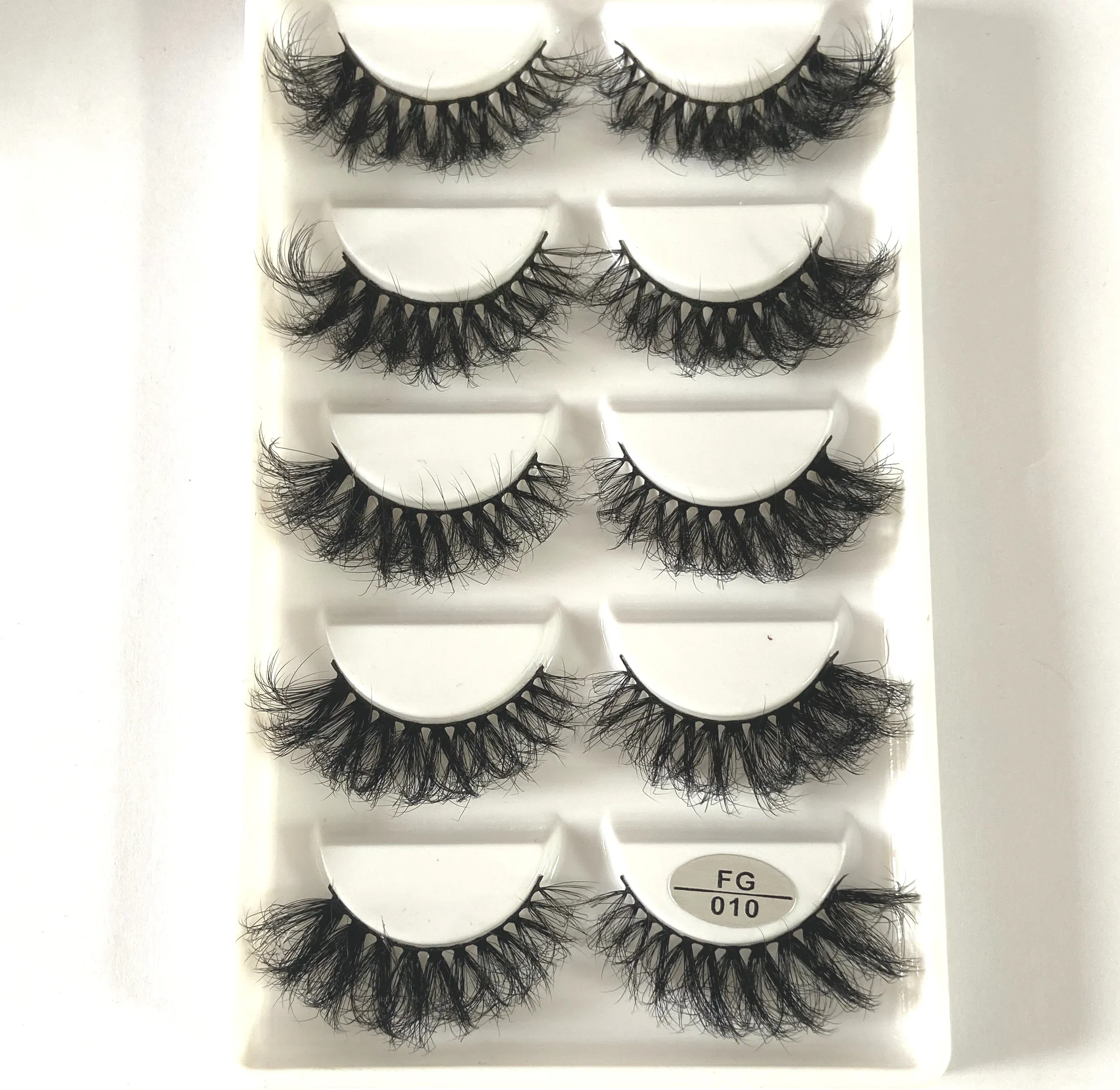 5Pairs Handmade Mink Lashes Short False Eyelashes Dense Natural Long Messy Eye Lashes Reusable Stage Makeup Eyelashes — image 6