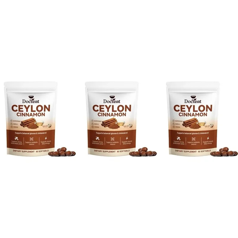 Ceylon Cinnamon Softgels with Vitamin B6 MCT Oil Supports Balanced Glucose and Cholesterol Metabolic Balance Energy 60 Softgels — image 9