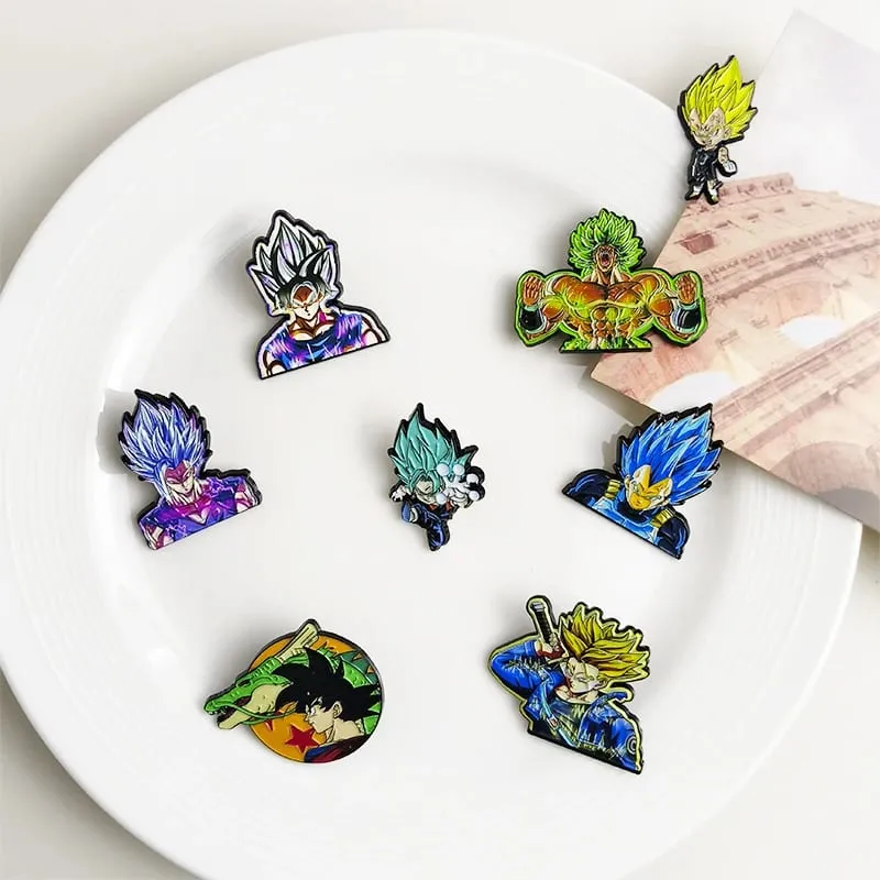 Dragon Ball Manga Pin Anime Lapel Pins Backpacks Cute Things Vegeta Goku Brooches Badges on Backpack Brooch for Clothes Jewelry — image 1