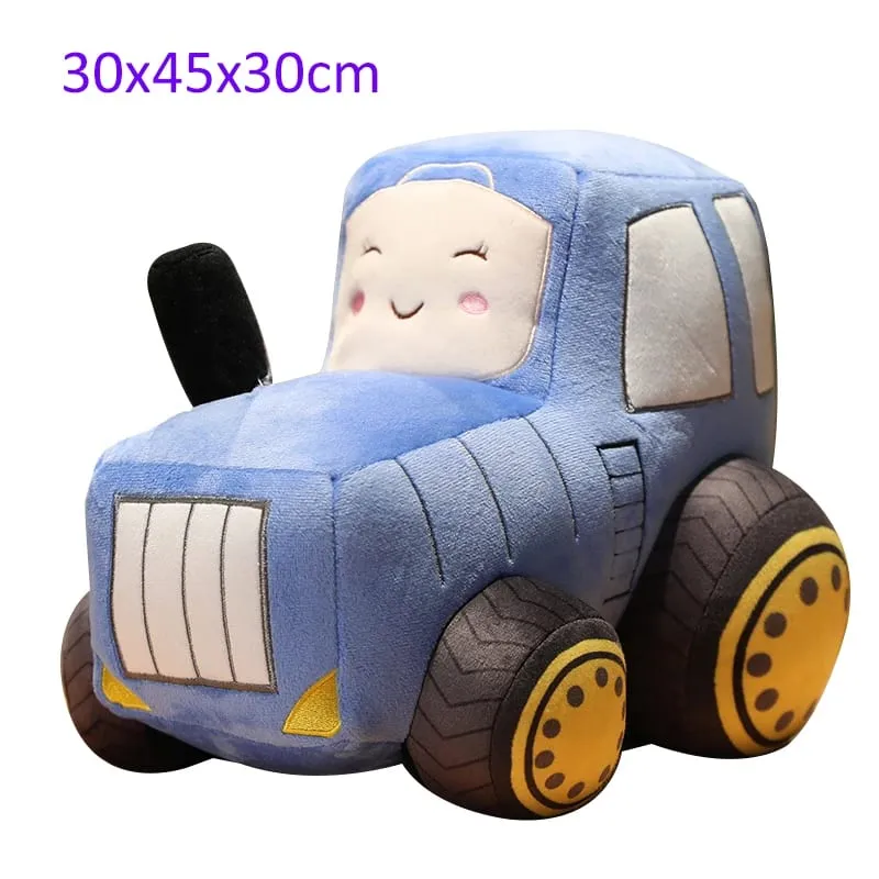 Simulation Tractor&Excavator Plush Toys Kawaii Car Dolls Stuffed Soft Vehicle Pillow Creative Christmas Birthday Gift for Kids — image 14