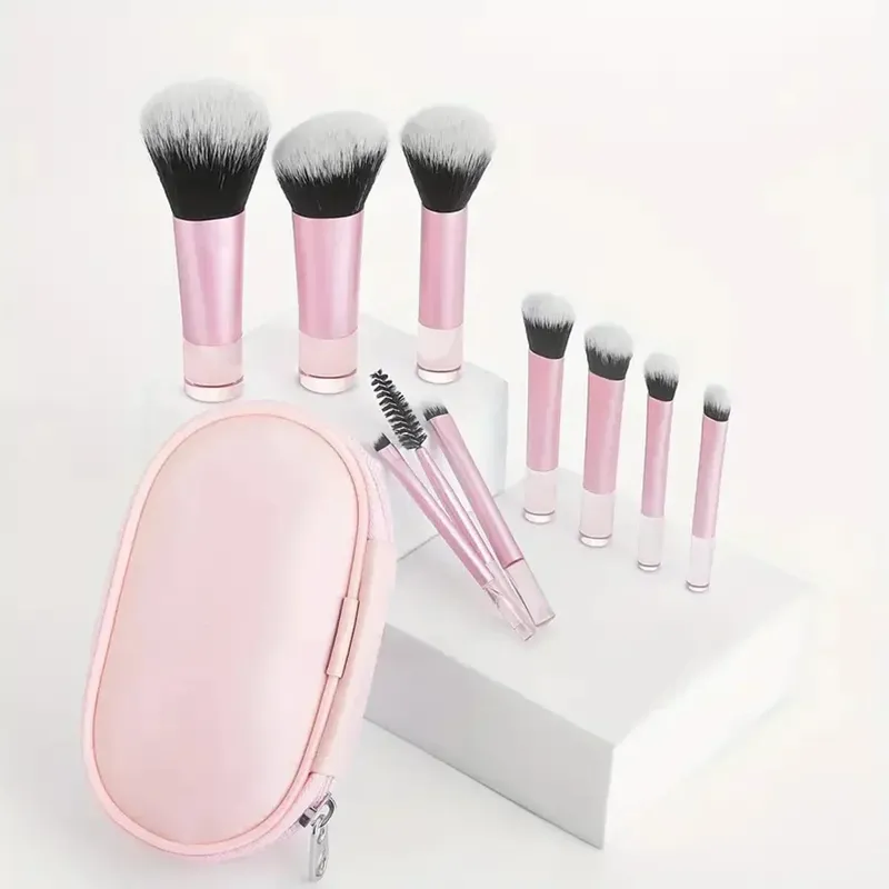 10Pcs/Bag Mini Makeup Brush Set Powder Eyeshadow Foundation Blush Blender Concealer Beauty Makeup Tools Brush Professional