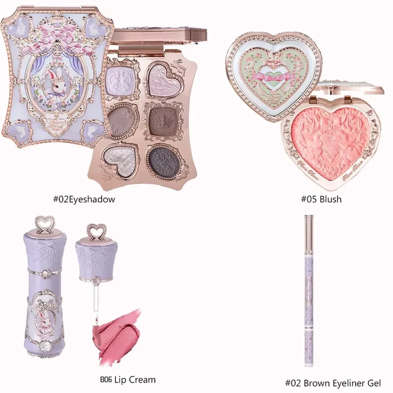 Flowerknows Gift Box Zestaw do makijażu Little Angel Full Box Lip Glaze Róż do policzków Biżuteria w kształcie kwiatka Poznaj zestaw prezentów urodzinowych — image 14
