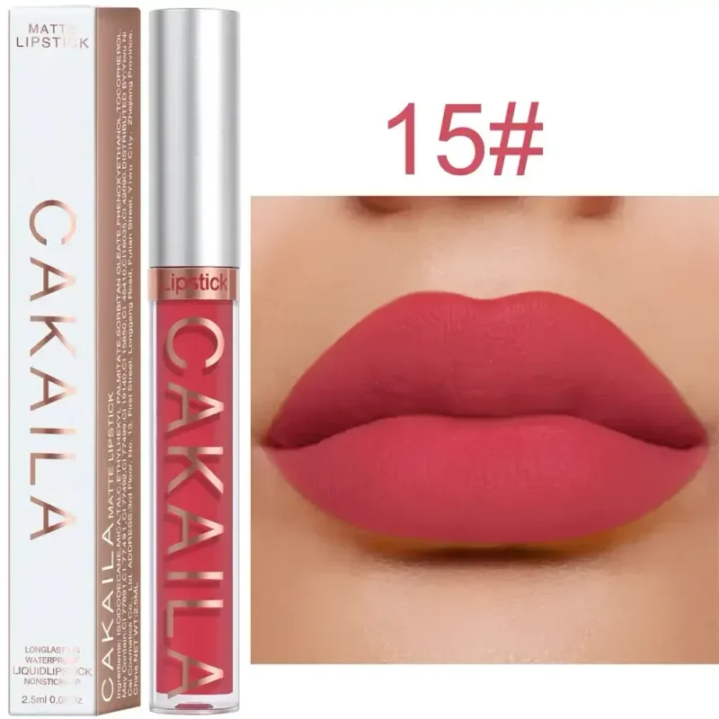 Lip Gloss Waterproof Matte Liquid Lipstick Long Lasting Velvet Lipgloss Tint Tube Nude Pigment Lip Makeup Cosmetics