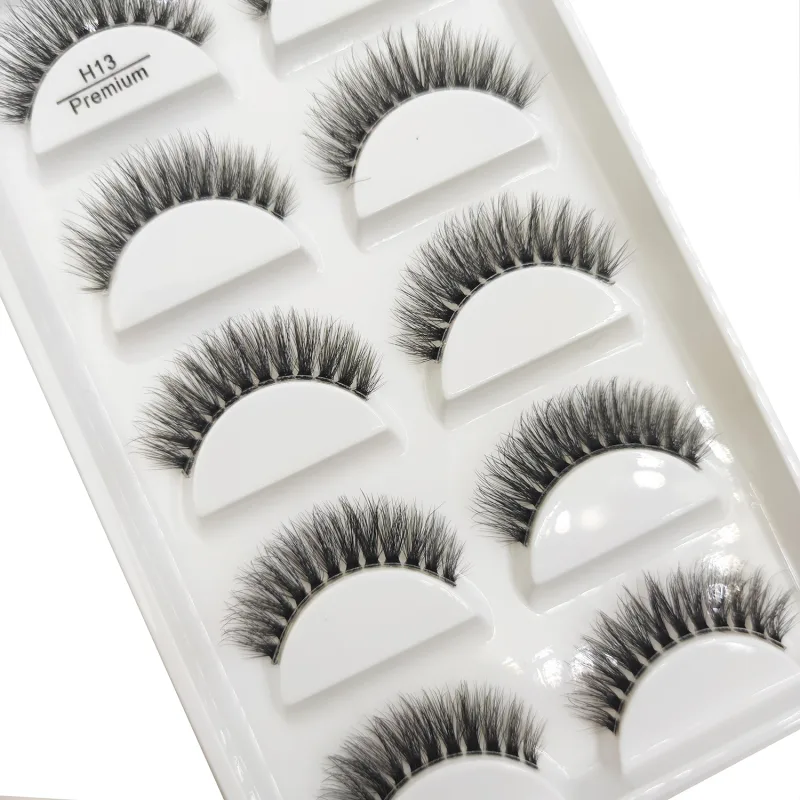 Transparent 3D Mink Eyelashes Natural Clear False Eye Lashes Soft Invisible Eyelash Wispy Makeup Faux Cils H13 X08 5 Pairs — image 6