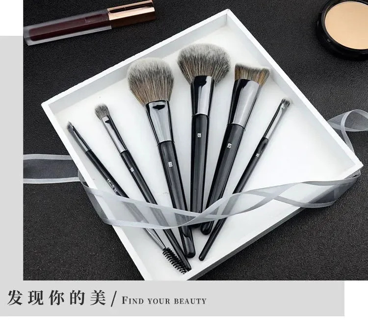 1pc #854 Angled Foundation Makeup brushes Base Make up brushes slope Liquid Black cosmetic tools beauty pens-make up tool — image 4