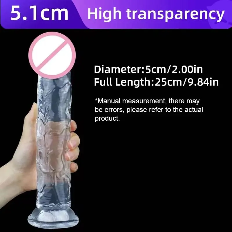 Realistic Dildo Jelly Penis Suction Cup Dildo Realistic Sex Toys For Lesbian Women Female Masturbator Big Dick Fake Dick — image 8