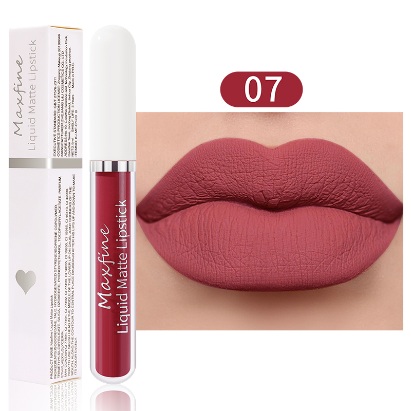 Matte liquid lipstick Waterproof sexy velvet lip glaze Long lasting moisturizing lipstick — image 8