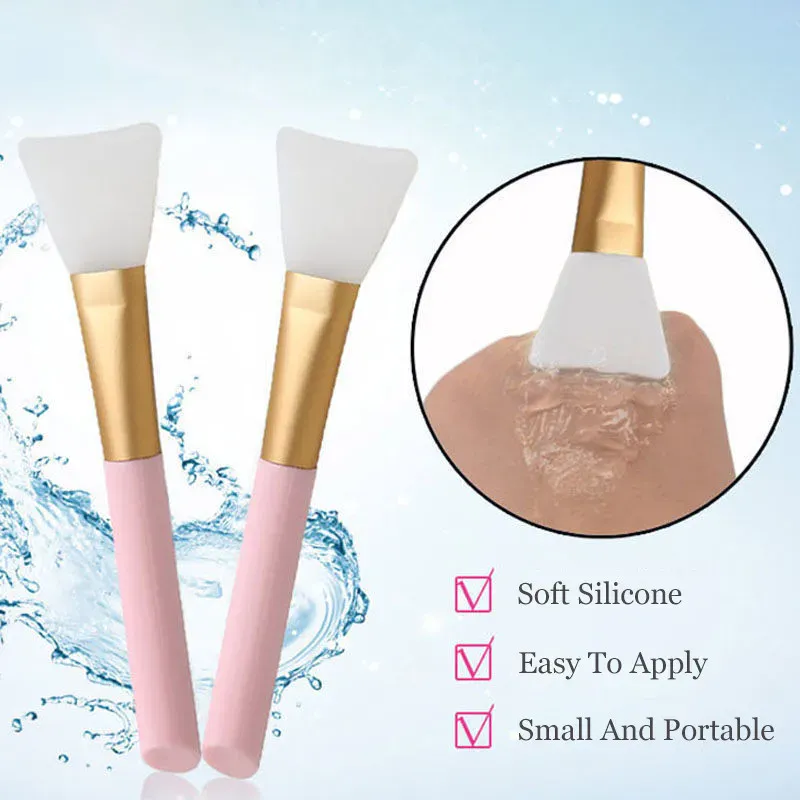 1/2/3/5-pack Silicone Facial Mask Brushes - Mild and Soft Suitable for All Skin Types Mud Film Brush DIY Adjusting Beauty Tool — image 3