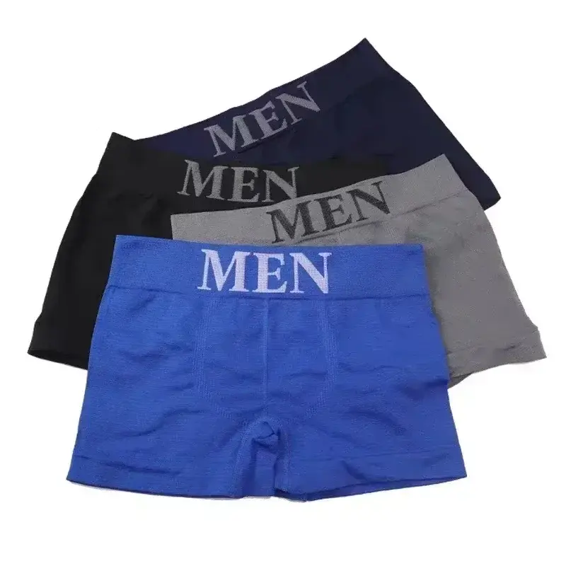 5 pièces Boxer pour hommes sous-vêtements respirants à haute élasticité short extensible en coton doux culotte confortable de couleur unie 3256812862724852 — image 6