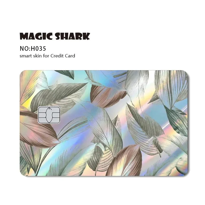 Magic Shark Skull Panda Hunter Broke Blue Eyes Dragon Laser Holographic Sticker Cover Film Skin for Credit Bank Debit Card — image 10