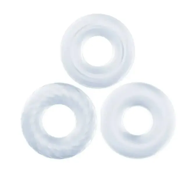 3in 1 Silicone Penis Ring Ejaculation Delay Long Lasting Training Cock Erection Reusable Intimate Goods Sex Toys for Men
