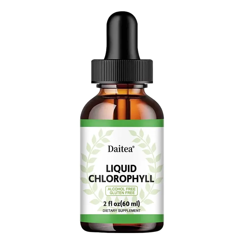 Tekuté kapky chlorofylu - Antioxidanty Játra Detox Kolagen pro podporu imunity pro zdraví vlasů a pokožky - Vegan bez GMO