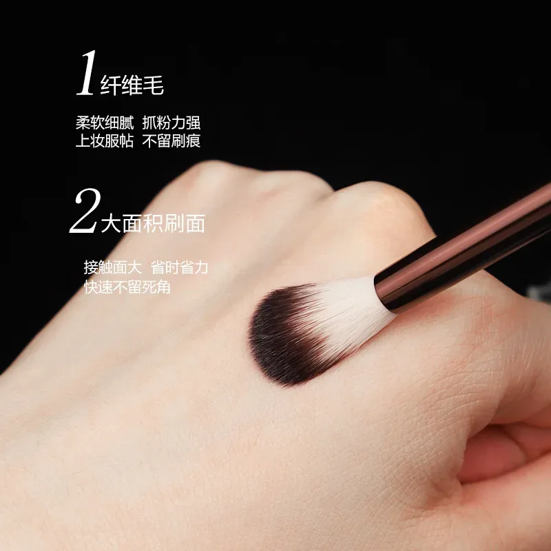 1 piece #14 Eyeshadow Makeup brushes Eye shadow contour Make up brush Highlight Crease Professional Cosmetic tool metal handle — image 2