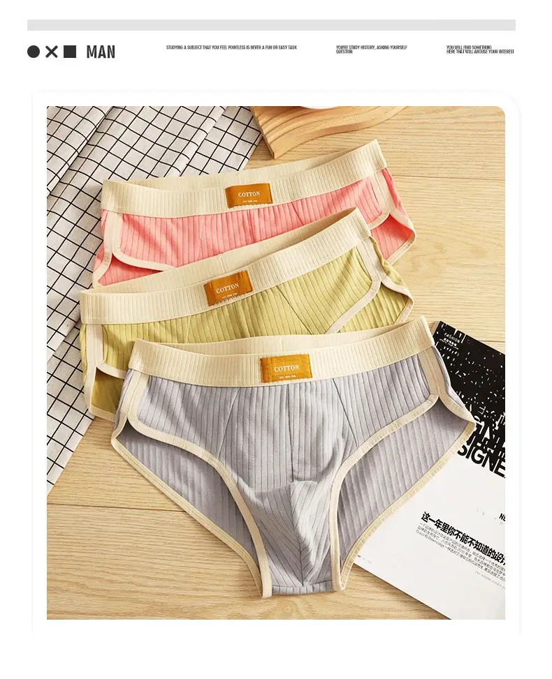 Männer Baumwolle Slip Hohe Qualität Bequeme Unterhose Atmungsaktive Shorts Unterwäsche Weiche U Ausbuchtung Beutel Sexy Höschen Homme Cueca — image 7