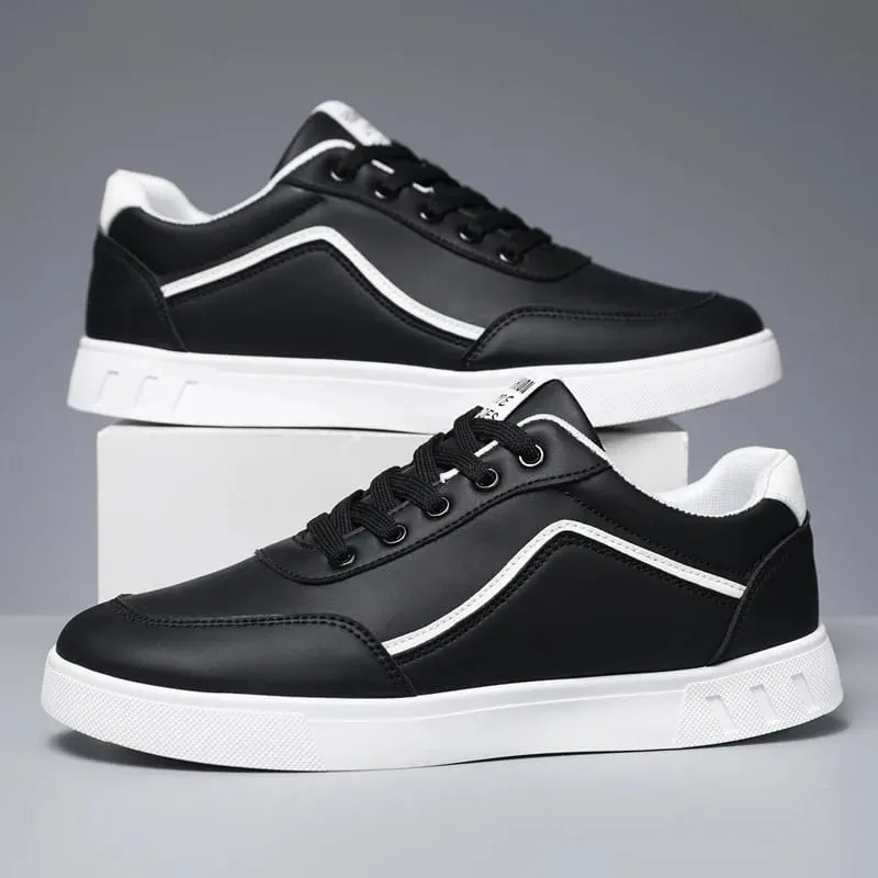 White Vulcanized Sneakers for Men Flats Comfortable Shoes Lace Up Fashion Plus Size 39-48 Autumn Spring