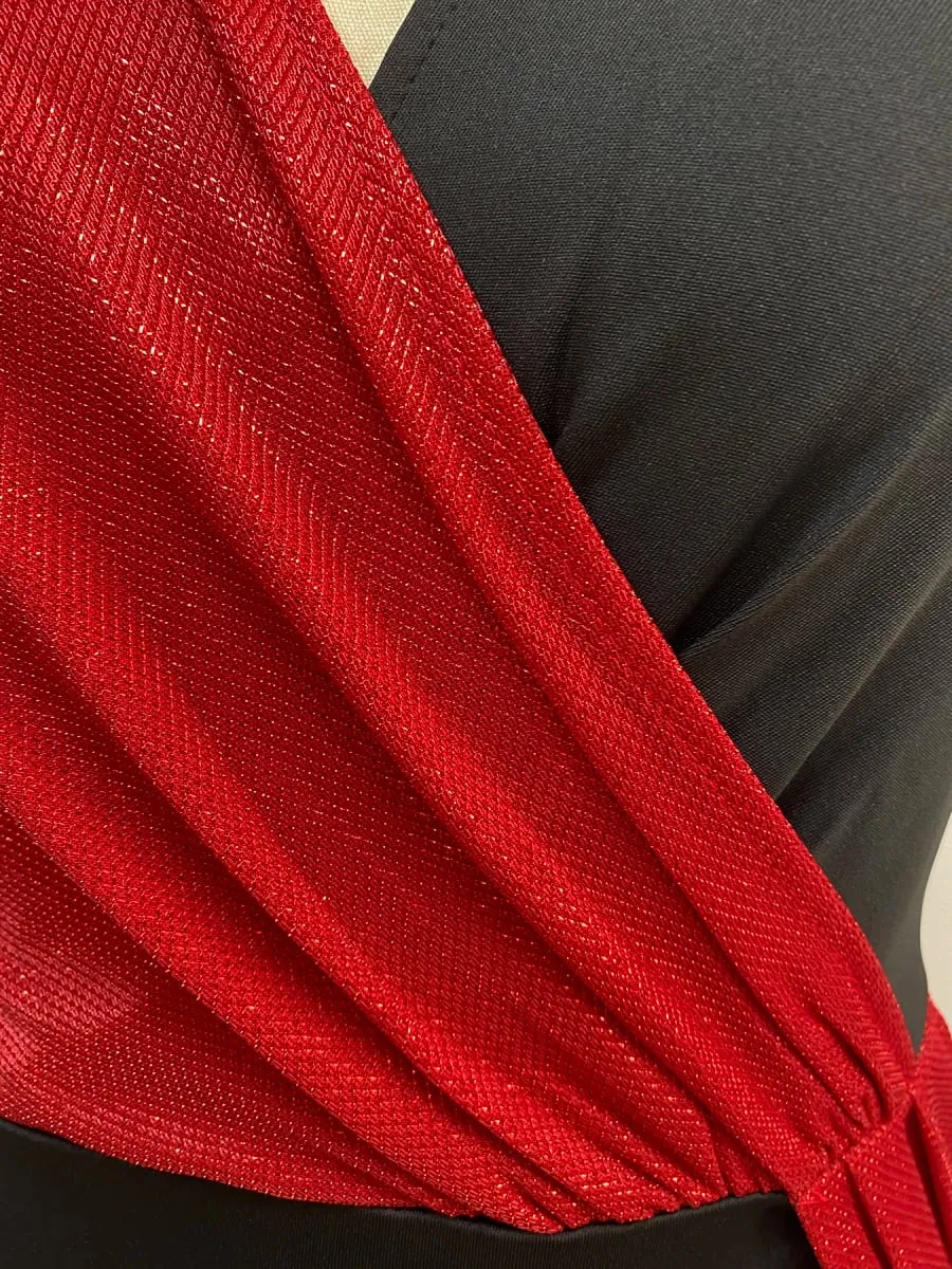 2024 bright color national wind high waist pure color temperament commuter skirt short-sleeved waist dress
