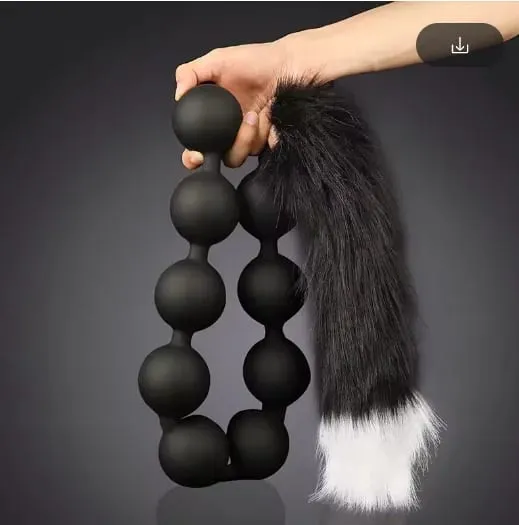 3-7beads Long Large Anal Tail Cosplay Soft Silicone Ball Dilator Sex Toys for Woman Man Anal Plug Massager Pull Beads Buttplug — image 6