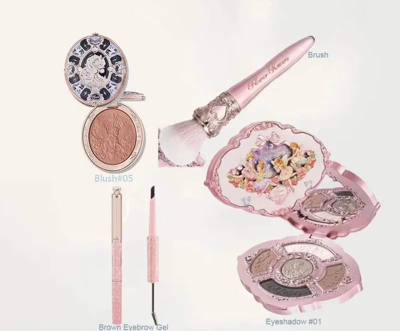 Flower Knows Makeup Full Set Moonlit Mermaid Eye Shadow Palette Matte Blush And Lipgloss Flowerknows Kit Makeup Bag for women — image 9