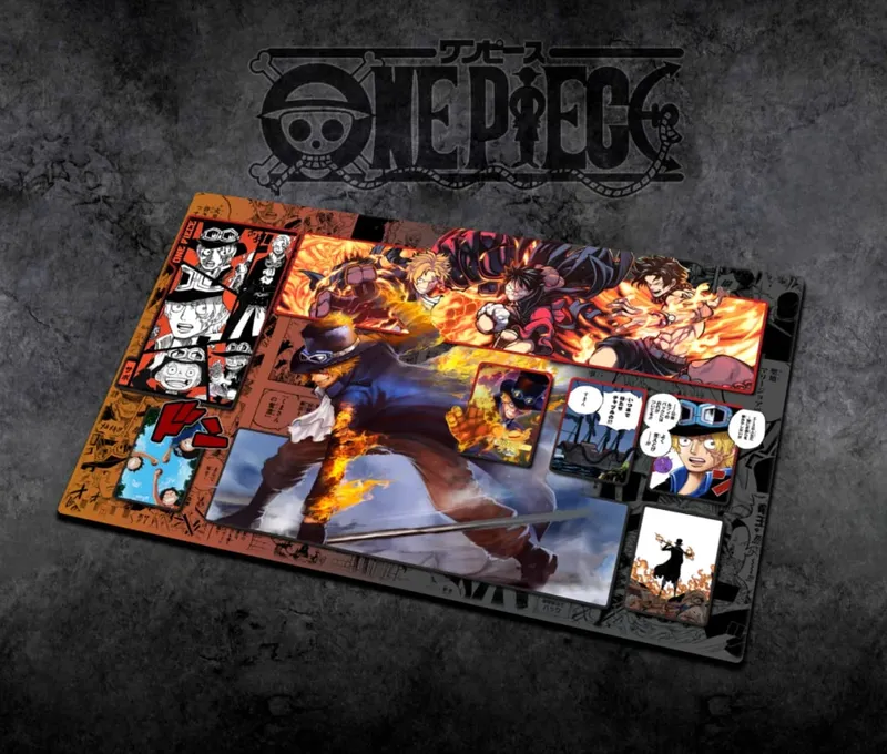 60*35cm Anime One Piece OPCG GAME Card PlayMat Comic Series New Four Emperors Teach Shankusu Buggy Luffy Chopper Collection Toys