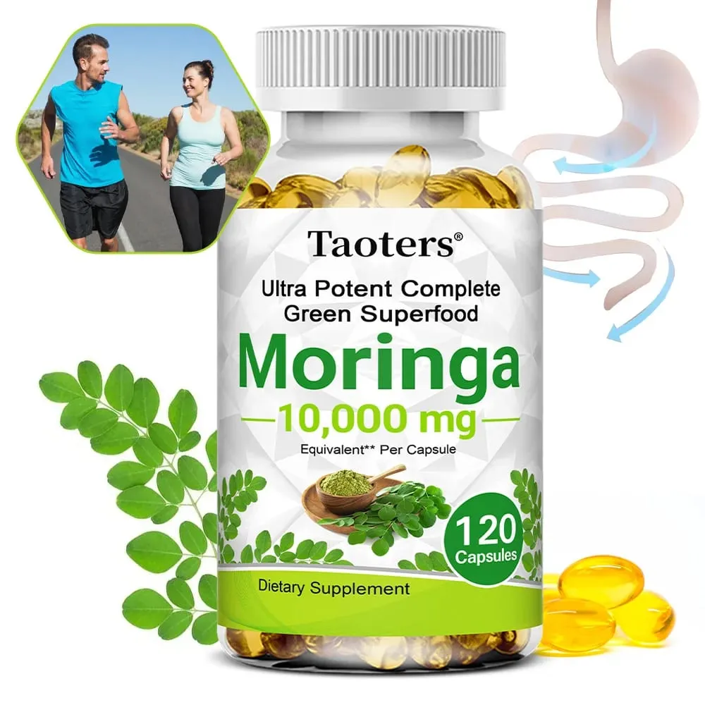 Moringa Capsules 1000mg - for Immune System Energy & Metabolism Antioxidant Promotes Digestive and Brain Health — image 2