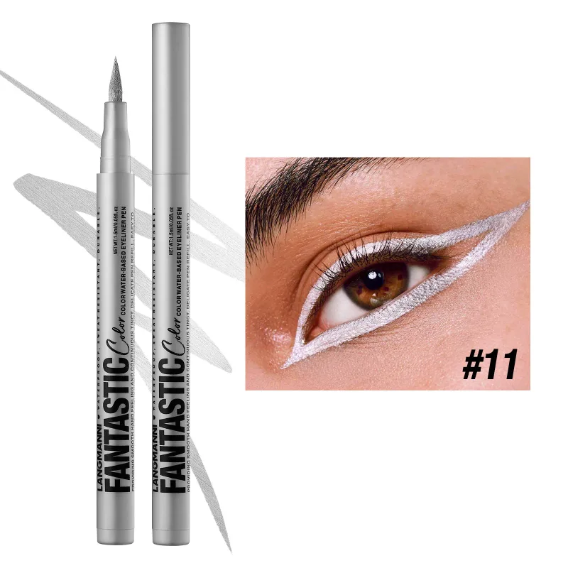 Matte Blue Black Liquid Eyeliner Pen Waterproof 12 Colors Ultra-thin Colorful Eyeliner Smooth Quick-Drying Eye Liner Pen Makeup — image 18