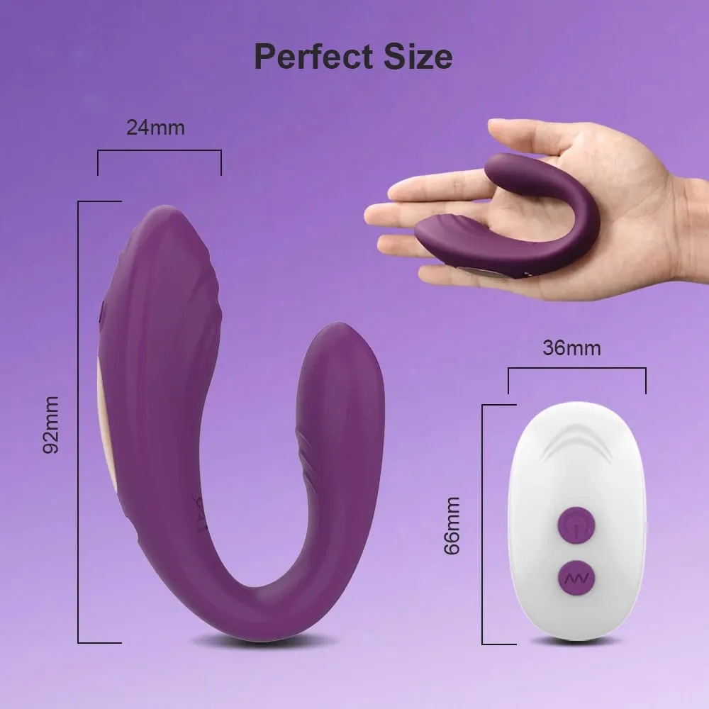 Remote Control Vibrator Female U Type Vibrator Clitoris Stimulate G-Spot Vagina Massage Female Masturbation Sex Toys for Women — image 4