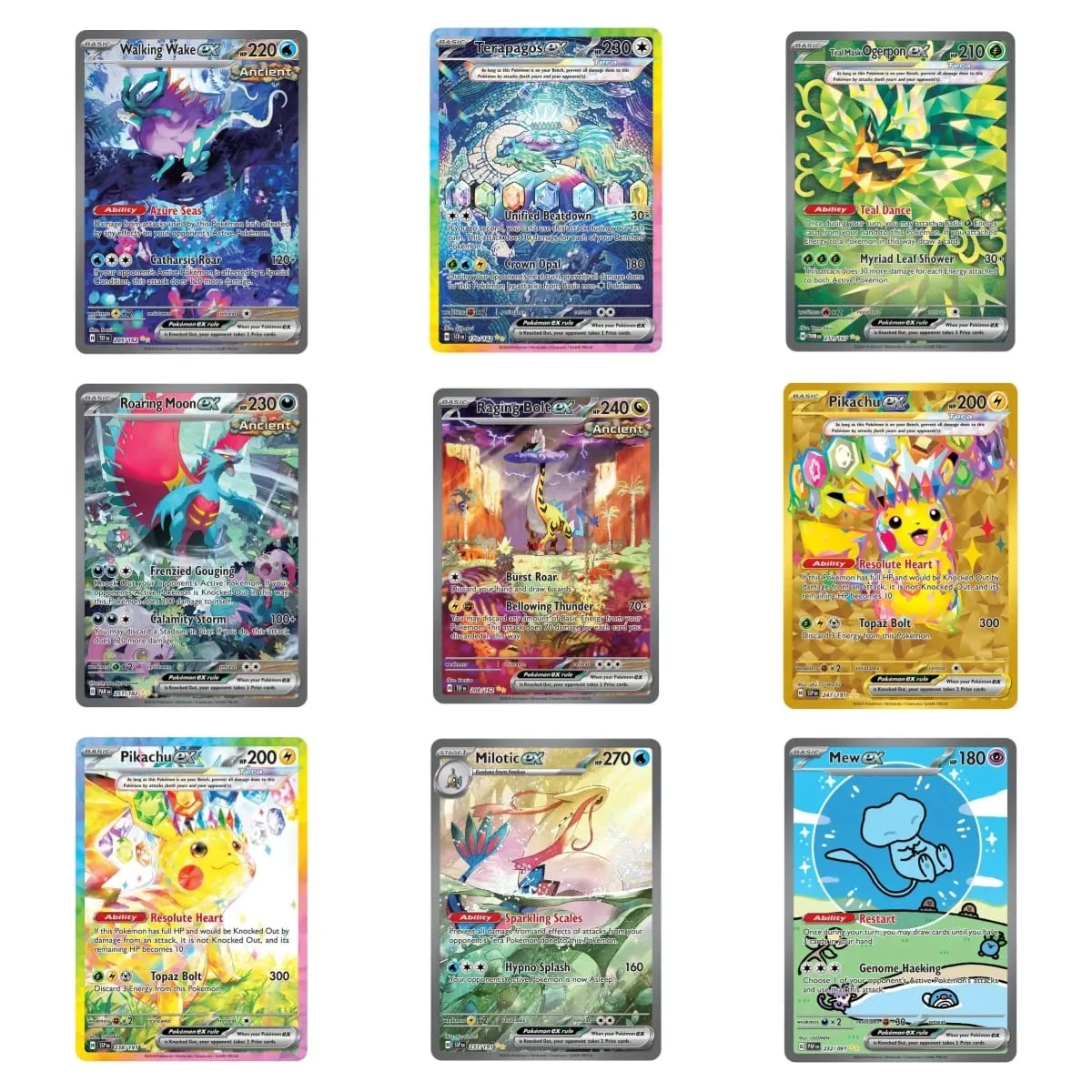PKM Proxy EX Cards HolographicM Charizard-EX/ Mew/Greninja/Pikachu/Charizard/M Charizard/ex PTCG Game Collection Cards Game Toys