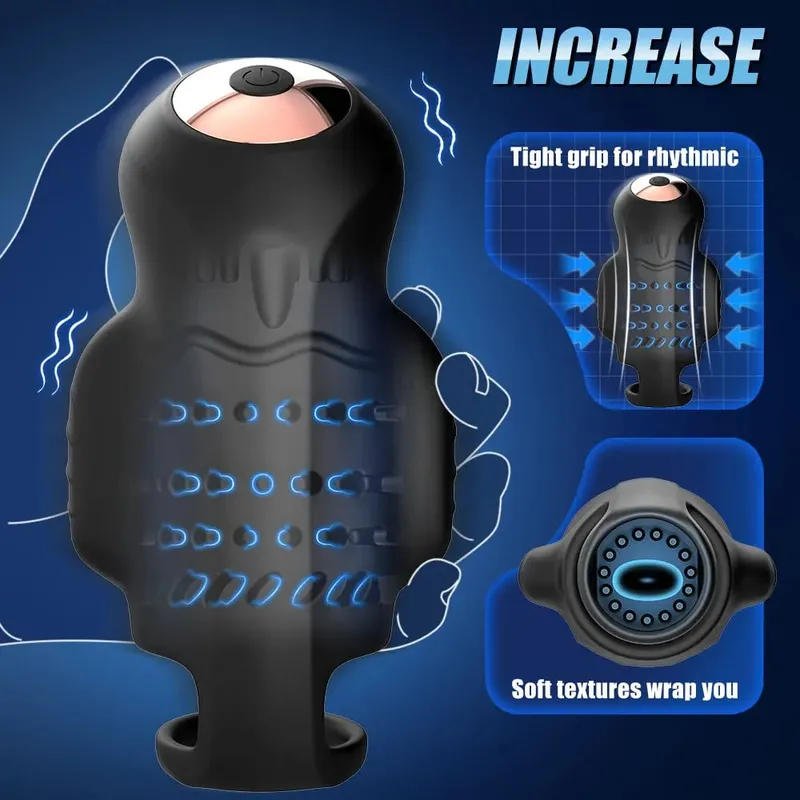 Male Glan Massager Penis Stimulator Penis Vibrator Delay Stamina Trainer Vibrator Oral Climax Masturbator Sex Toys for Men — image 4