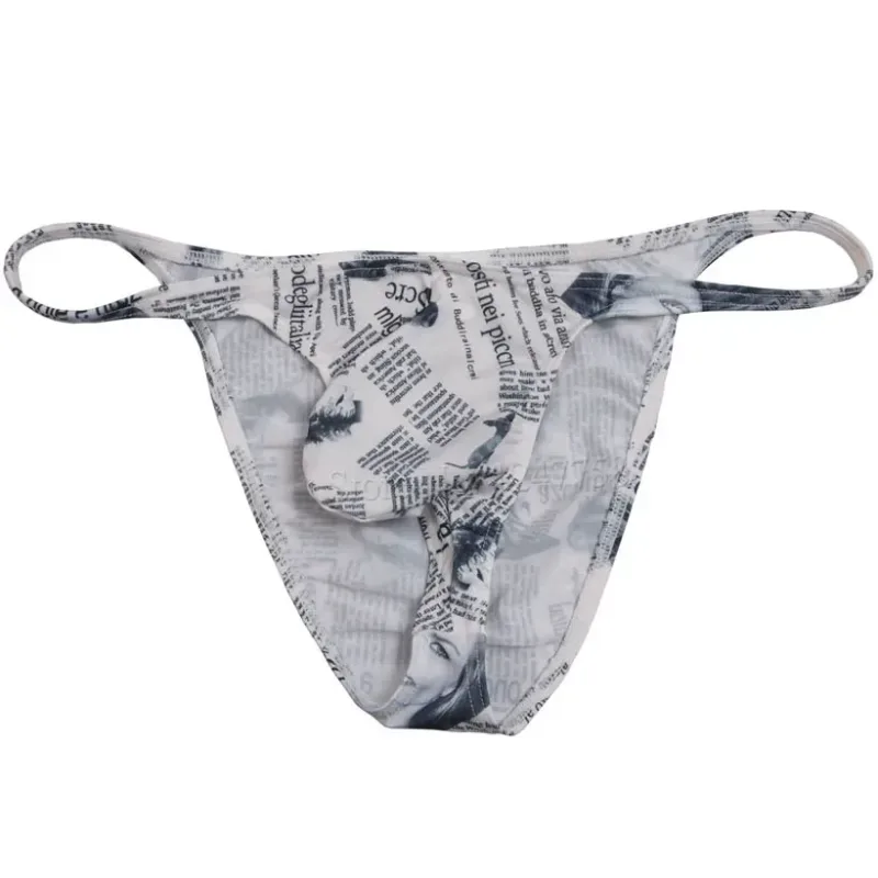 Sexy The Newspaper Printed Underwear Men Pants Bikini Mini Briefs Men's Super Soft & Smooth Briefs — image 7