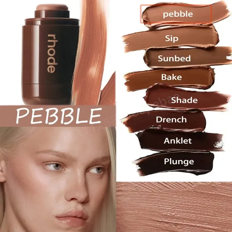RHO Newest Lip Gloss Lip Balm Smoothing Contour Stick Waterproof Bronzer Natural Finish Nose & Jawline Contouring Pocket Gift — image 8