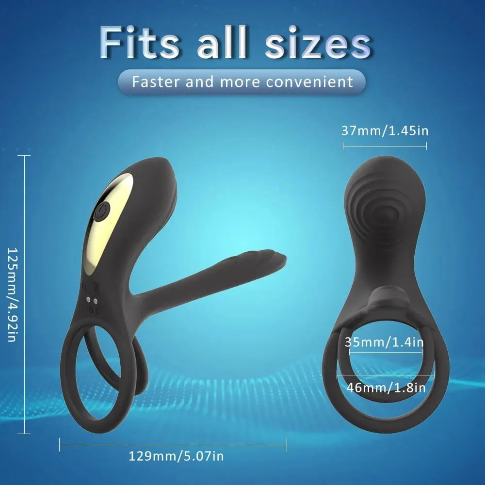 Vibrating Penis Ring Delayed Ejaculation Penis Massager Cock Ring Vibrator Adults Sex Toys for Couple Penis Enlargement Erection — image 6