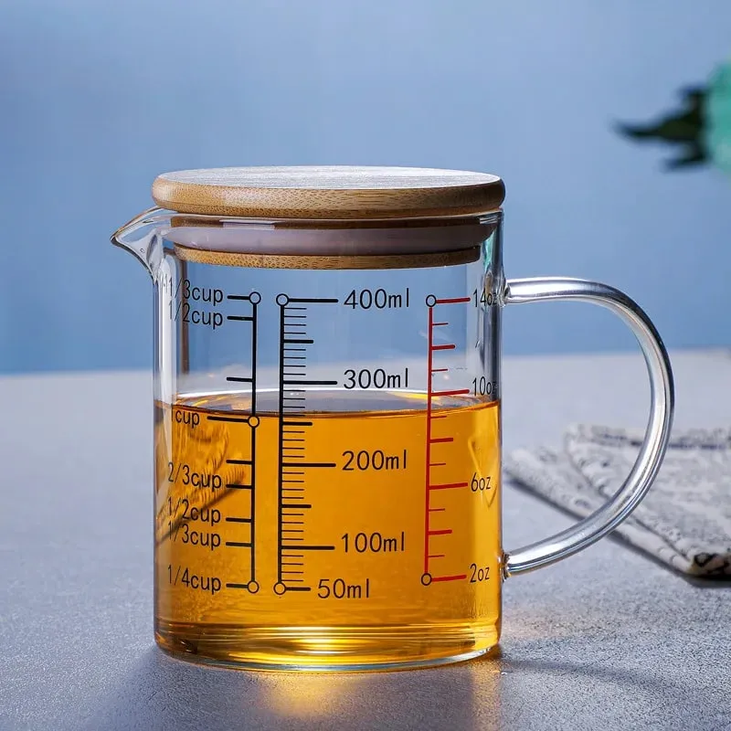 Mataas na Borosilicate Glass Measuring Cups Clear Glass Scale Cup With Handle V Shaped Spout Kitchen Glass Measuring Beaker — image 16