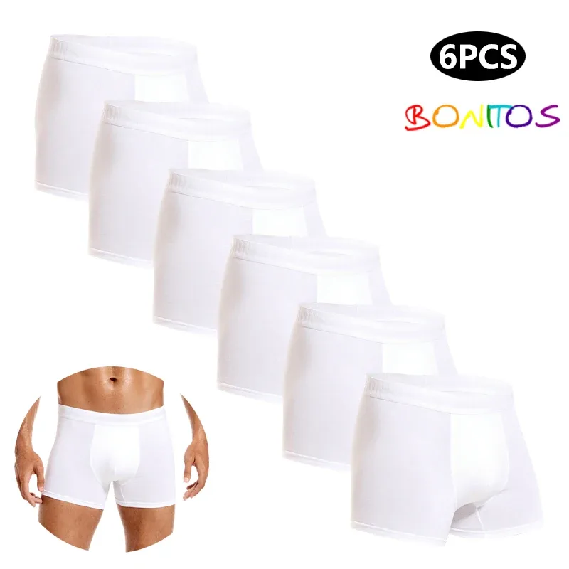 6pcs White Men Panties Cotton Boxers For Man Underwear Pack Brand Male Underpants Slip Sexy Trunks Gift Homme Boxer Shorts — image 13